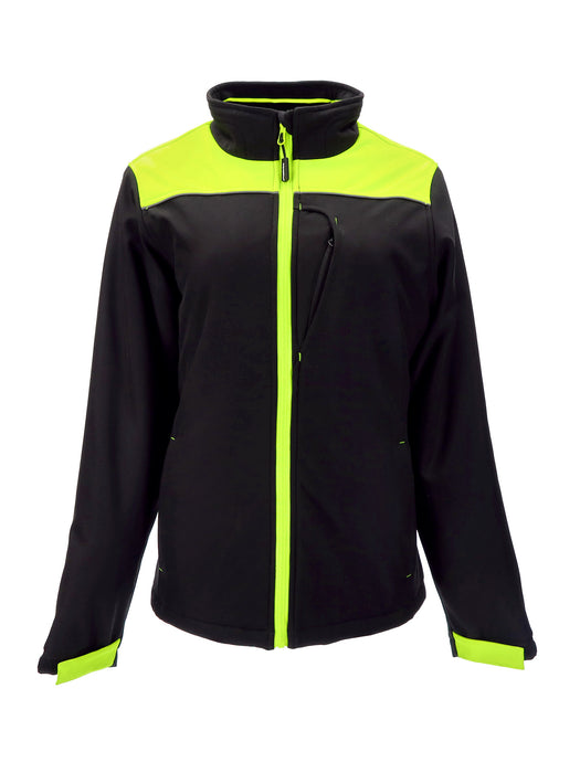 8593 Women's Two-Tone HiVis Insulated Softshell Jacket Lime/Black