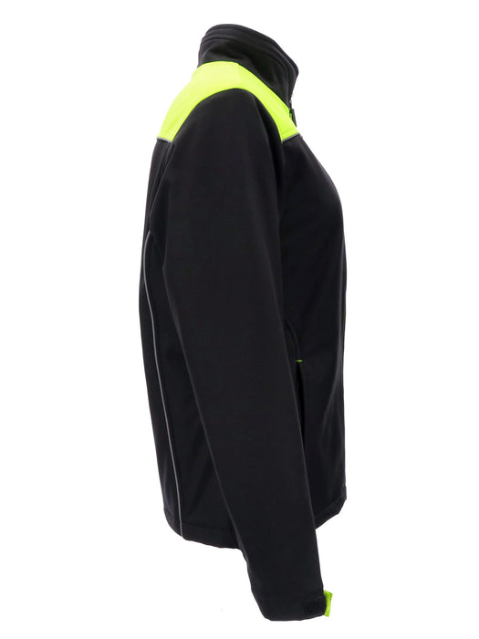 8593 Women's Two-Tone HiVis Insulated Softshell Jacket Lime/Black