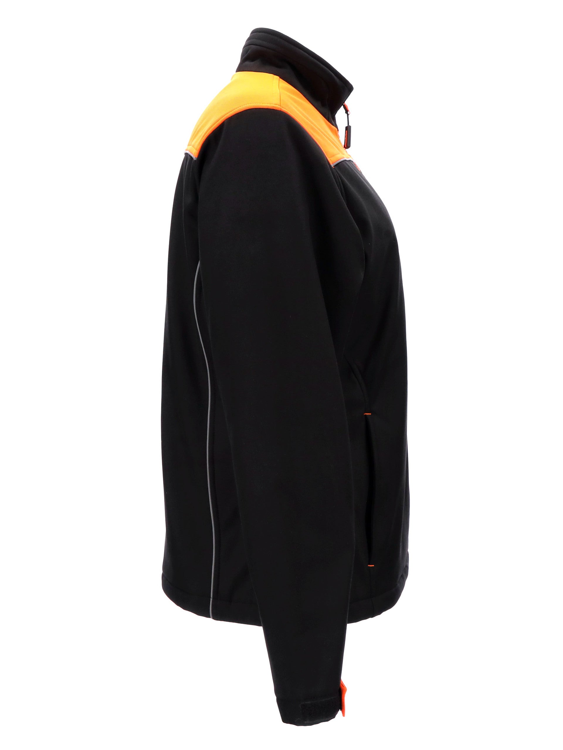 8593 Women's Two-Tone HiVis Insulated Softshell Jacket Orange/Black