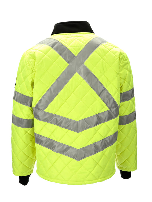 8730 HiVis Diamond Quilted Jacket Lime