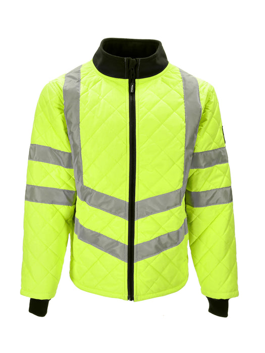 8730 HiVis Diamond Quilted Jacket Lime