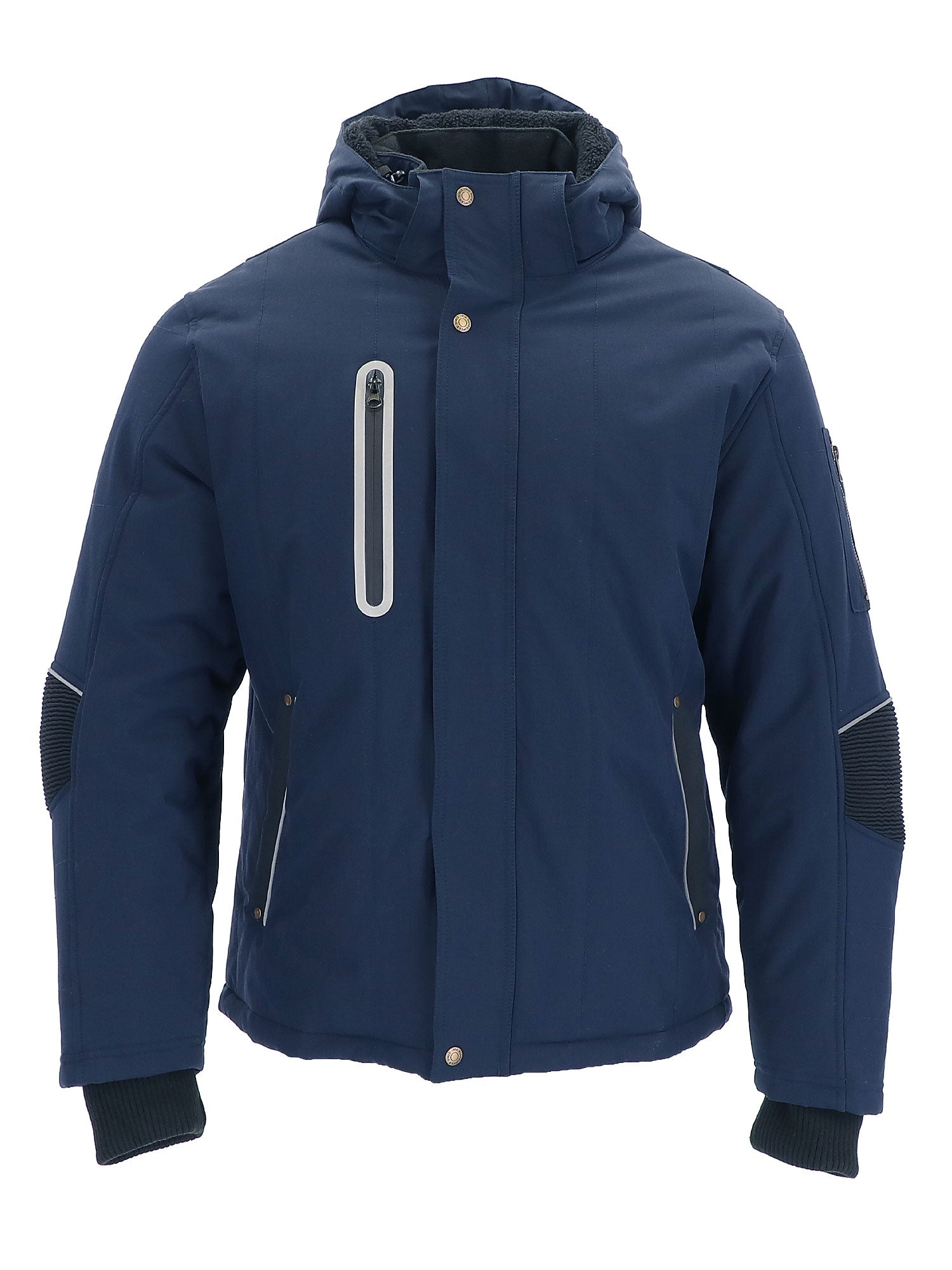 8754 54 Gold Hooded Utility Jacket Navy