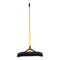 RCP2186280 Maximizer Push-to-Center Broom, 24", Polypropylene Bristles, Yellow/Black EA