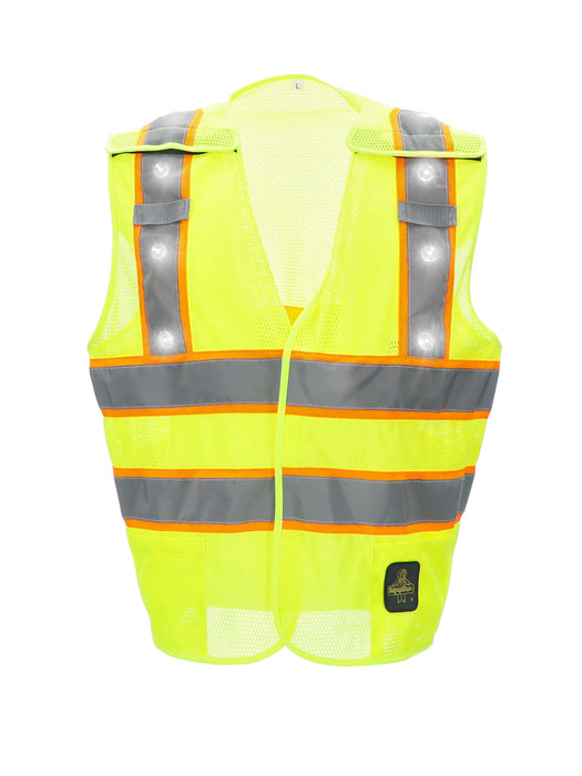 8975 HiVis Safety Vest with LED Lights Lime