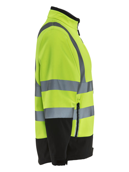 9291 HiVis Softshell Jacket Black/Lime