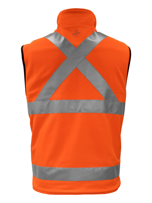 9499 HiVis Reversible Softshell Vest Orange