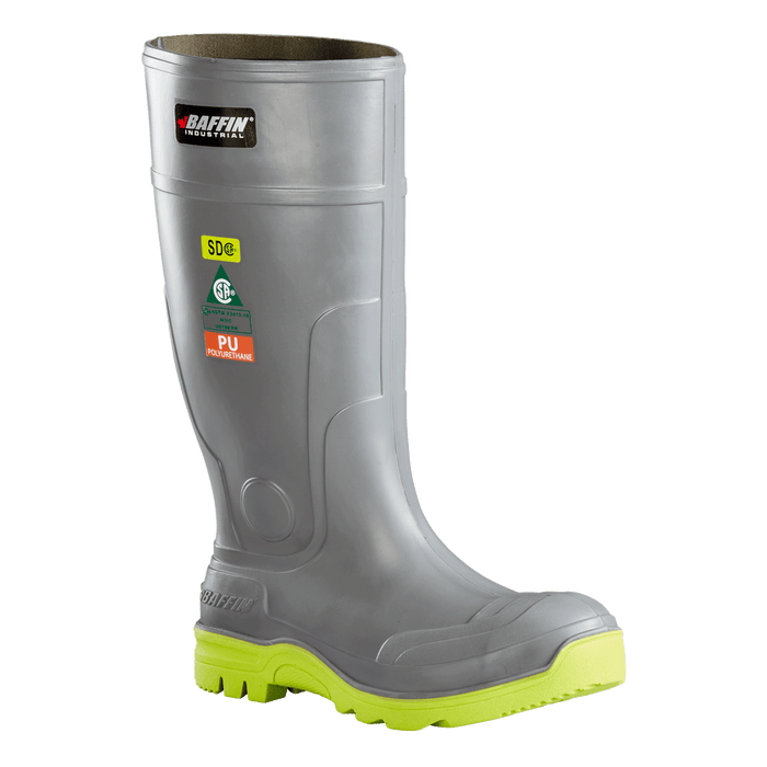 BAFFIN'S BRUTUS (SAFETY TOE & PLATE) | Men's Boot - Charcoal/Floro-Green