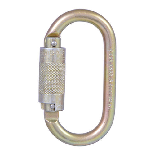 Palmer Safety C111 Steel Twist Lock Carabiner ANSI Z359.12 5000 lb