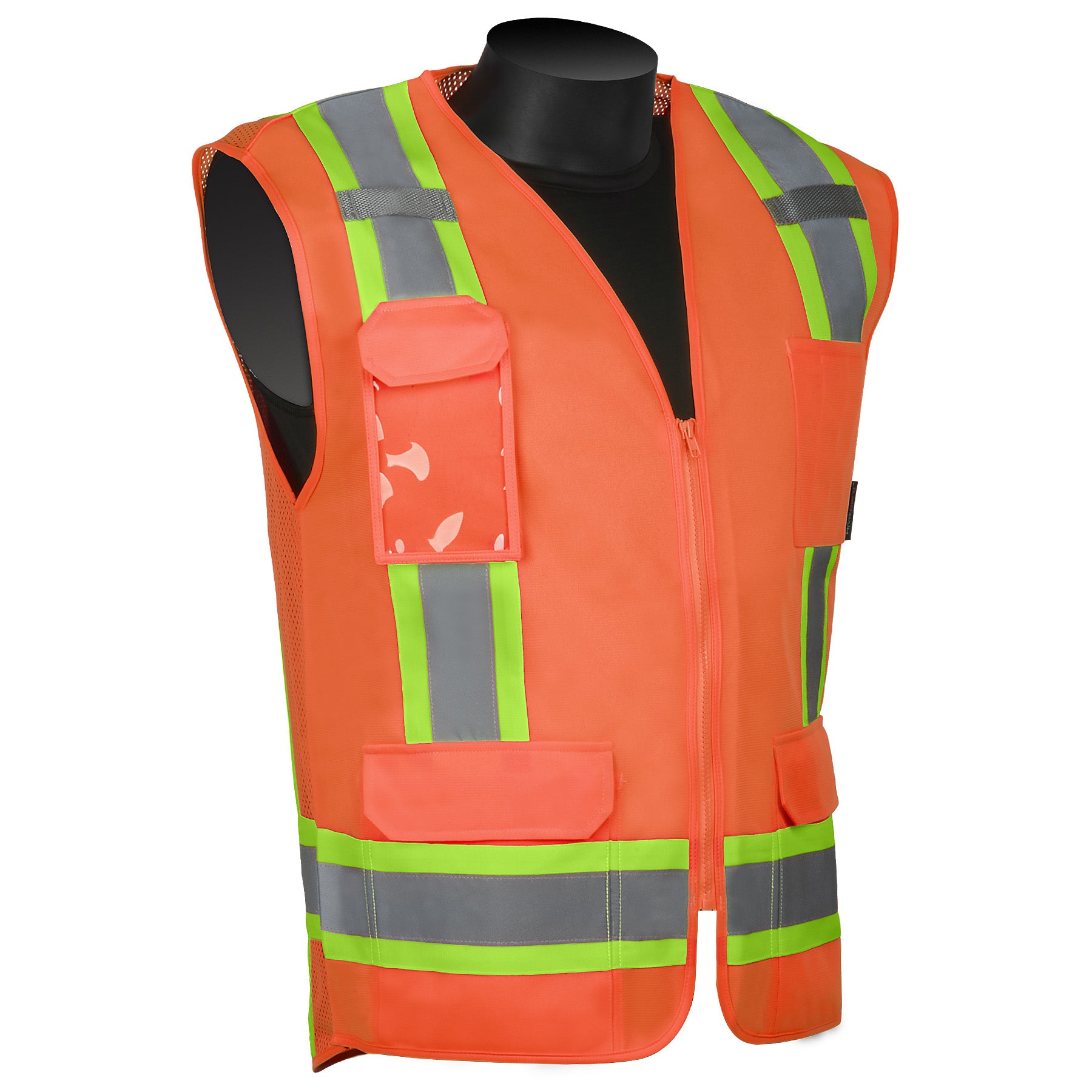 C16017F HIVIZGARDÖ SOLID FRONT MESH BACK SURVEYORÆS VEST - Orange