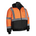 C16725F HIVIZGARDÖ BOMBER JACKET WITH BLACK BOTTOM - Orange