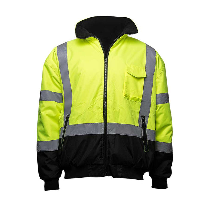 C16725G HIVIZGARDÖ BOMBER JACKET WITH BLACK BOTTOM - Hi-vis Green