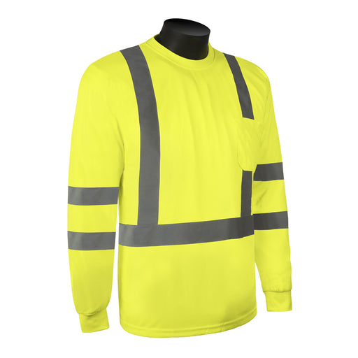 C16730G HiVizGardÖ Class 3 Long Sleeve T-Shirt - Hi-vis Green