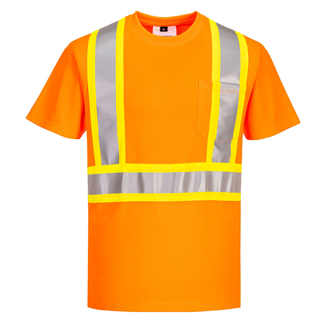Portwest CA110 Hi-Vis X Back Contrast Tape T-Shirt S/S