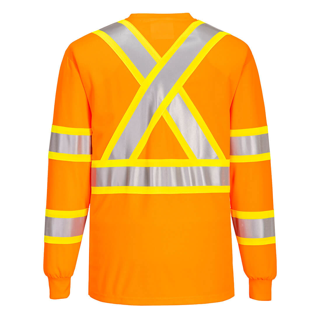 Portwest CA111 Hi-Vis X Back Contrast Tape T-Shirt L/S
