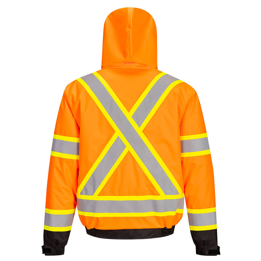 CA160 Hi-Vis X Back CA160 Contrast Tape Winter Bomber Jacket - Orange/Black