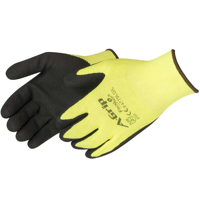 F4779LG A-GRIP« BLACK FOAM LATEX COATED - Black/Hi-Vis Green