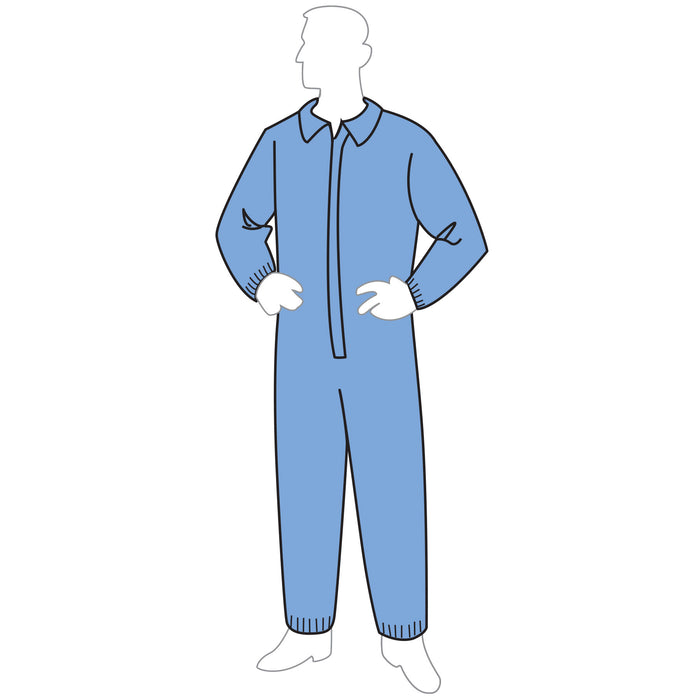 FR19125B ProGardÖ BLUE FR COVERALL WITH ELASTIC WRISTS & ANKLES - Blue