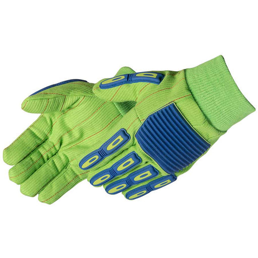 G4518TPR DayBreaker« 20 OZ HI-VIS GREEN COTTON/POLY CORD DOUBLE PALM - Hi-vis green