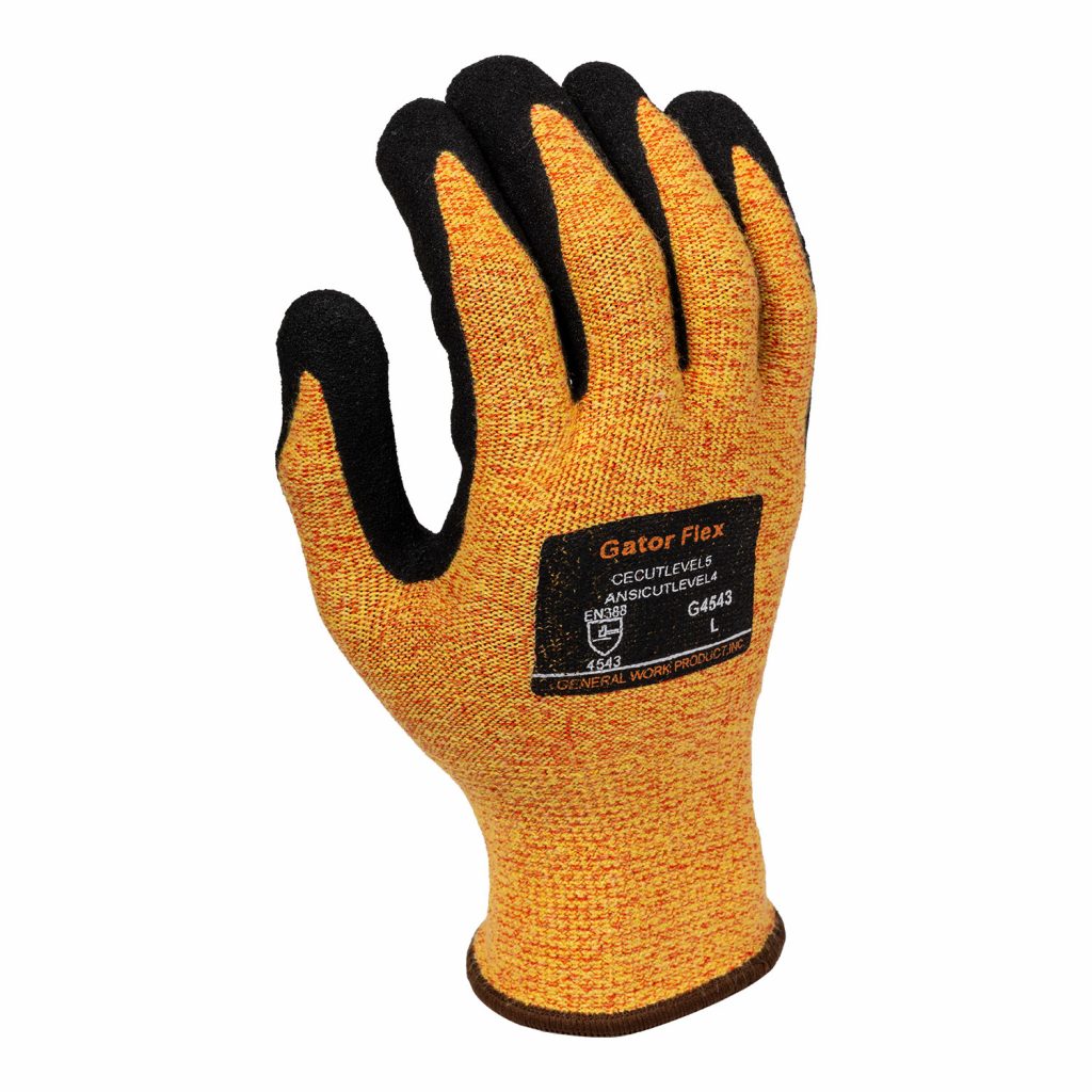 General Work Products G4542 Gator Flex Cut Resistant Gloves, ANSI Cut Level 4, 12PR/PK