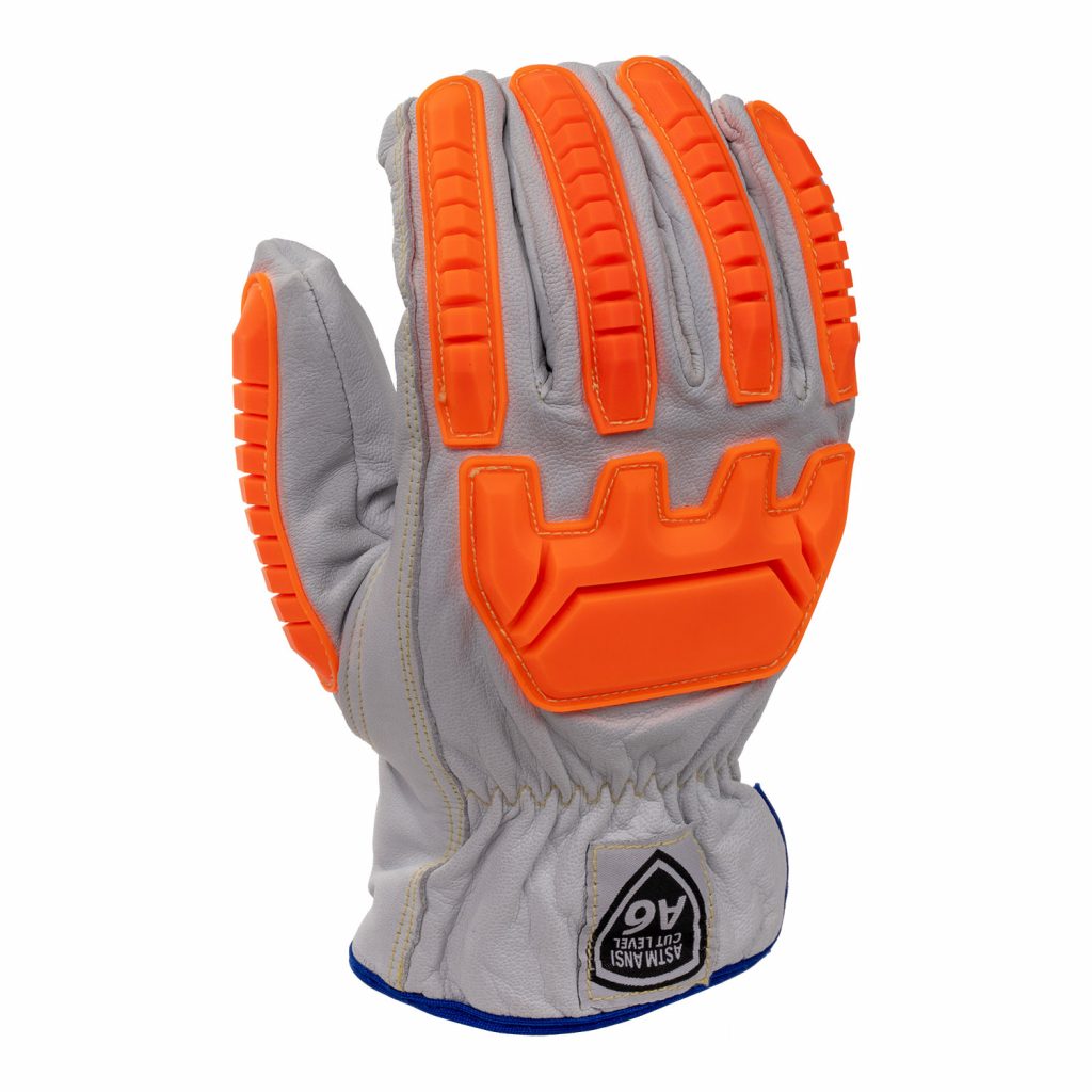 General Work Products PS360 Series Cut Resistant Gloves ANSI A6 Goat Leather TPR Impact 1 PR
