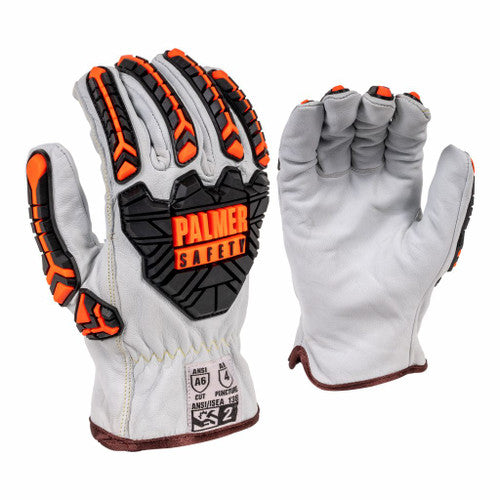 Palmer Safety G9065 PS360 Series 3 Cut Resistant-Impact Gloves ANSI A6 Goat Leather Impact 1 PR