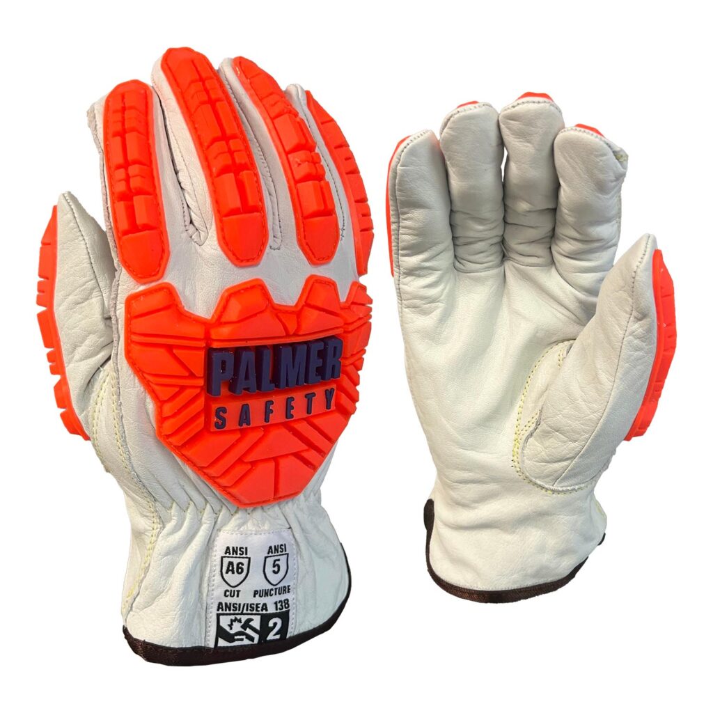 General Work Products G9065 PS360 Series 3 Cut Resistant-Impact Gloves ANSI A6 Goat Leather Impact 1 PR