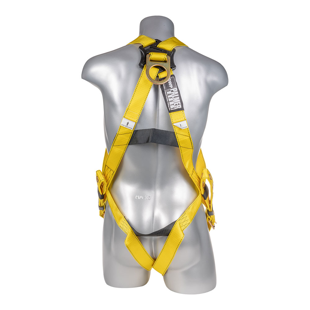 General Work Products H11210005 Harness 3pt. Tongue and Buckle Leg Straps, Back D-Ring, Yellow