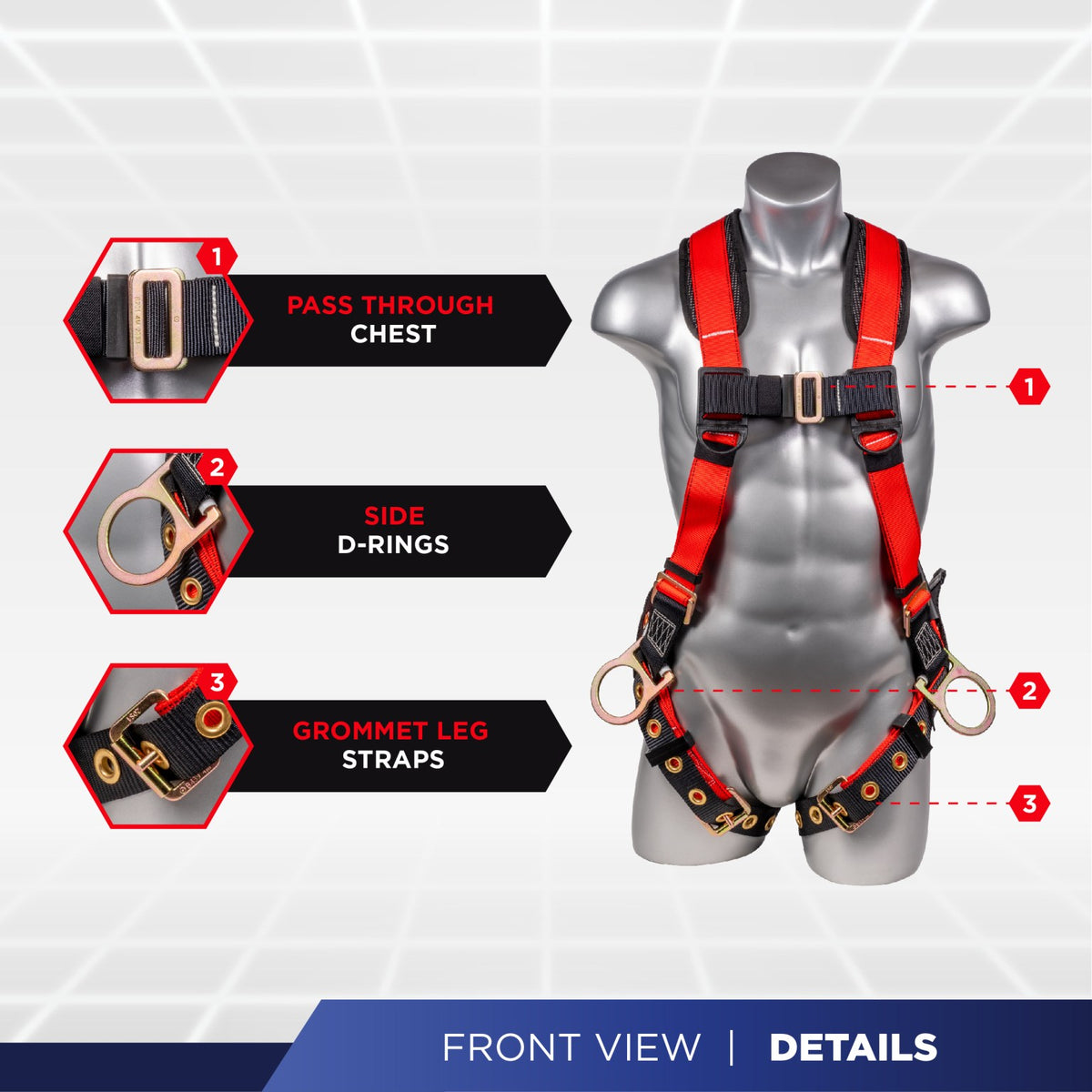 General Work Products Hammerhead Full-Body Safety Harness | ANSI Z359.11
