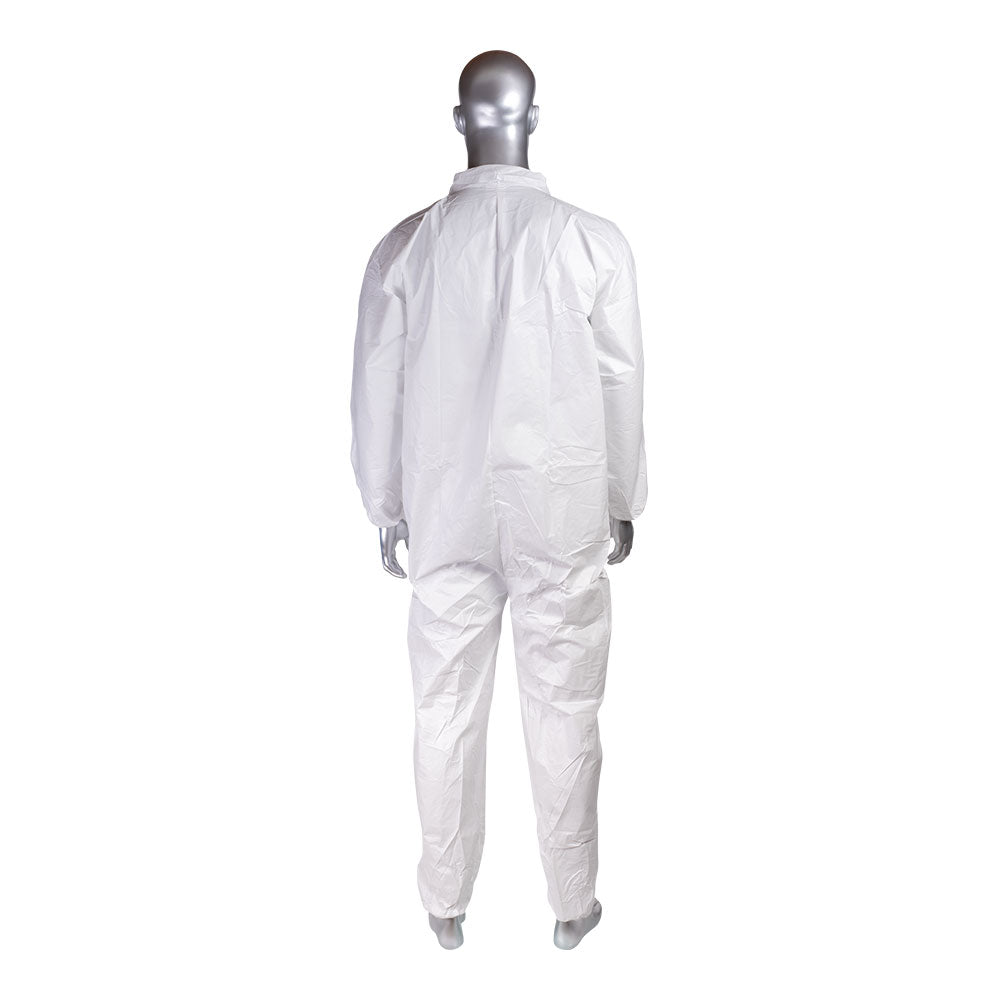 General Work Products PPCW1702 White Microporous Disposable Coveralls 25/CS