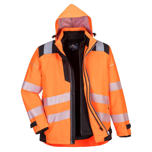 PW3 Hi-Vis 3-in-1 Jacket - Orange/Black