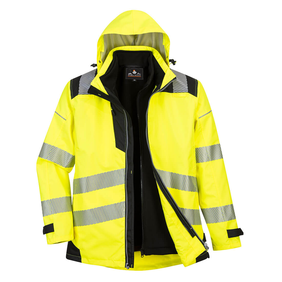 PW3 Hi-Vis 3-in-1 Jacket - Yellow/Black