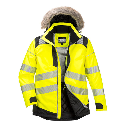 PW3 Hi-Vis Winter Parka Jacket - Yellow/Black