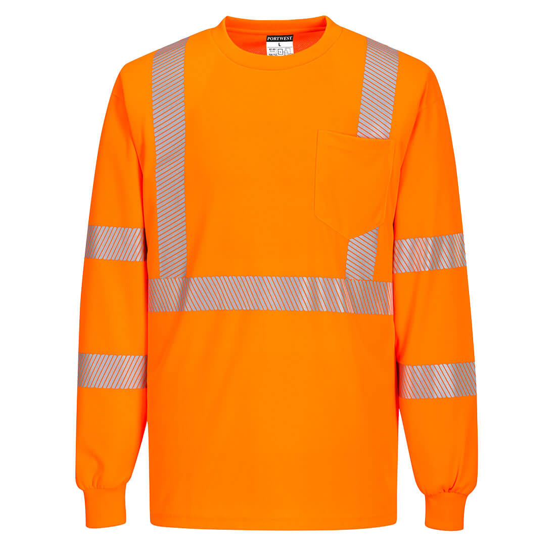 Segmented Tape Long Sleeve T-shirt - Orange