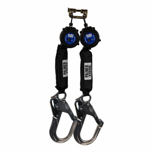 Palmer Safety SRL121142T MicroBEAST EDGE™ Series 6’ Twin SRL-P Lightweight Web with Aluminum Rebar Hooks