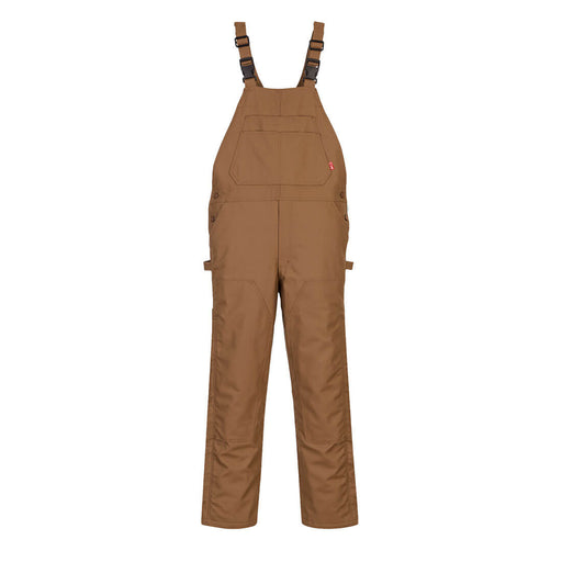 DuraDuck Flame Quilt Lined Bib Overall - Brown