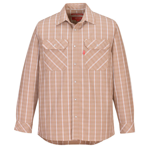 Bizflame 88/12 FR Plaid Shirt - Khaki