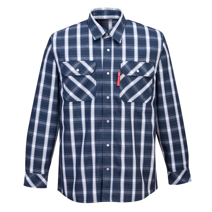 Bizflame 88/12 FR Plaid Shirt - Navy