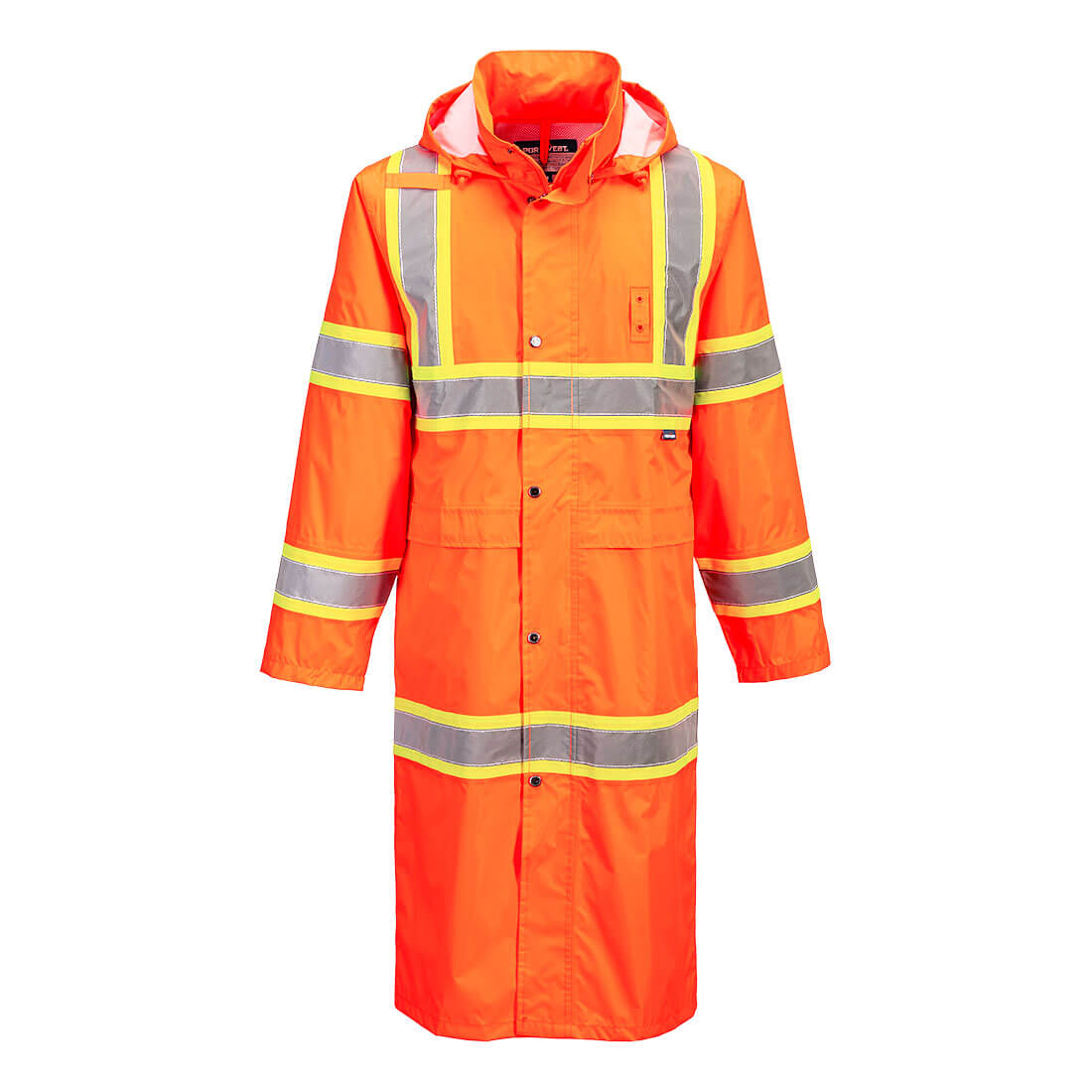 UH405 - Hi-Vis Contrast Tape Rain Coat 48"