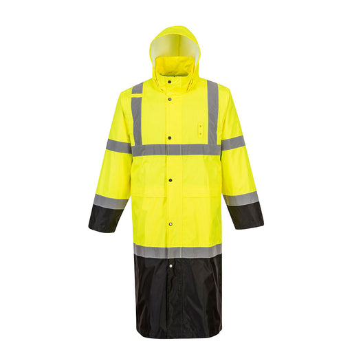 Hi-Vis Contrast Rain Coat 48 - Yellow/Black