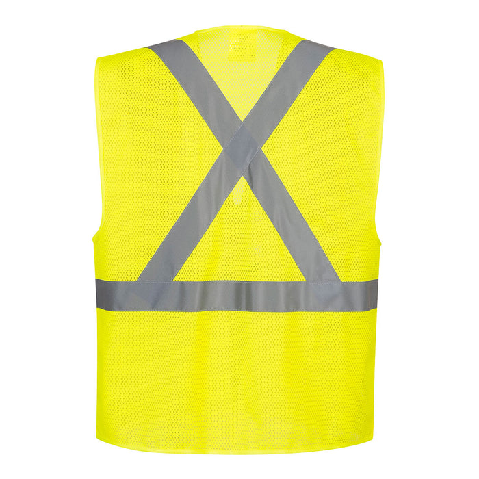 US370 Atlanta X Back Hi-Vis Vest - Yellow 12/PK