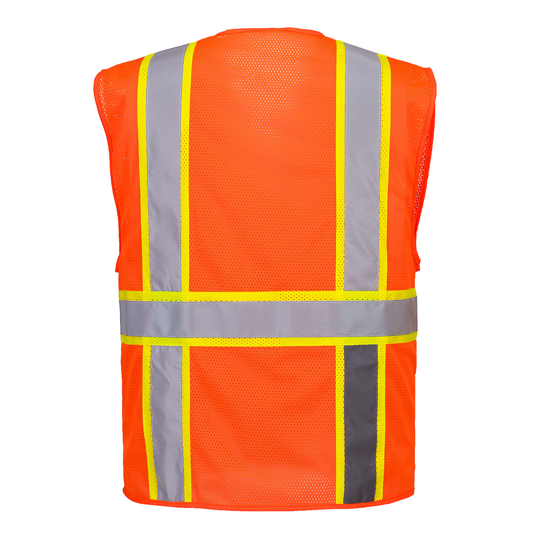US374 Orlando Contrast Mesh Vest - Orange 12/PK