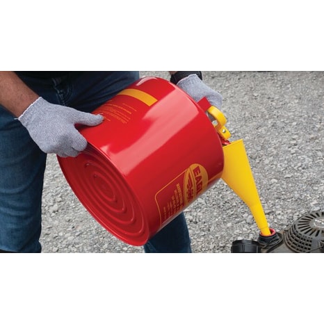 UI50FS-5 Gallon Steel Safety Can for Flammables, Type I, Flame Arrester, Funnel, Red