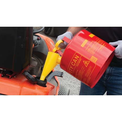 UI50FS-5 Gallon Steel Safety Can for Flammables, Type I, Flame Arrester, Funnel, Red