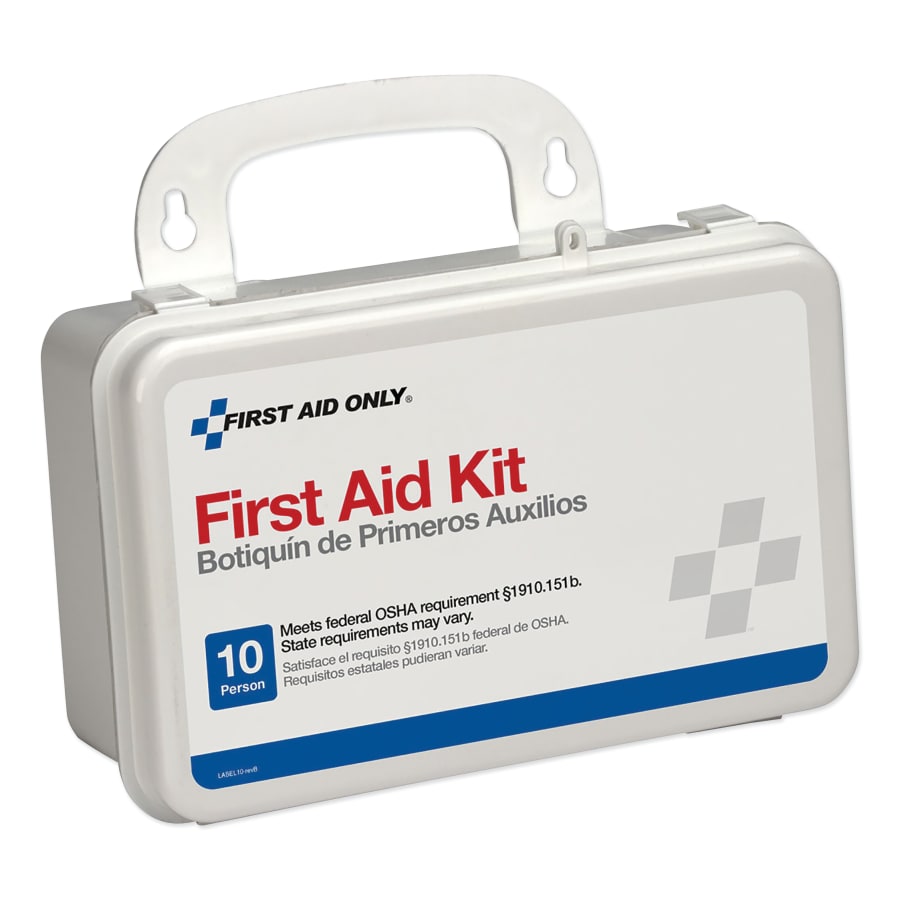 6060-10 Person ANSI First Aid Kit, Weatherproof Plastic Case, Wall Mount