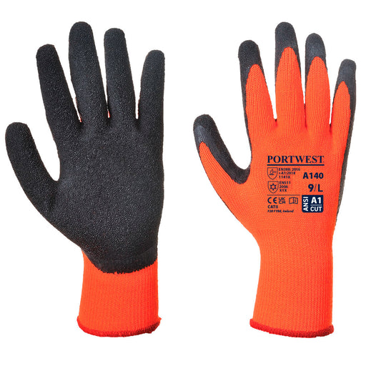 Thermal Grip Glove - Orange/Black