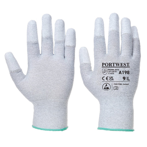 Antistatic PU Fingertip Glove - Gray