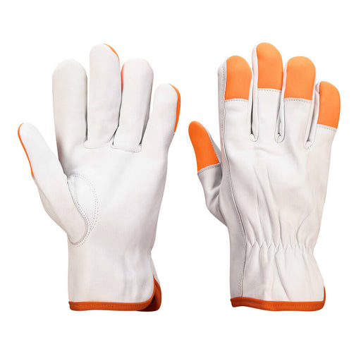 Orange Tip Driver Gloves (12pk) - White