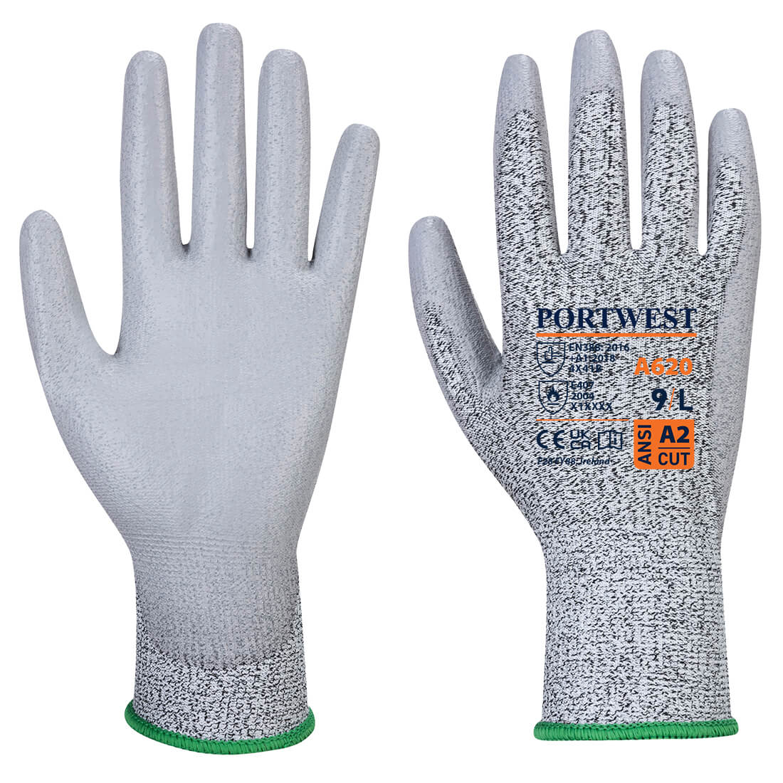 LR Cut PU Palm Glove - Gray