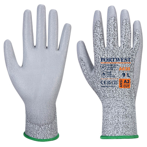 LR Cut PU Palm Glove - Gray