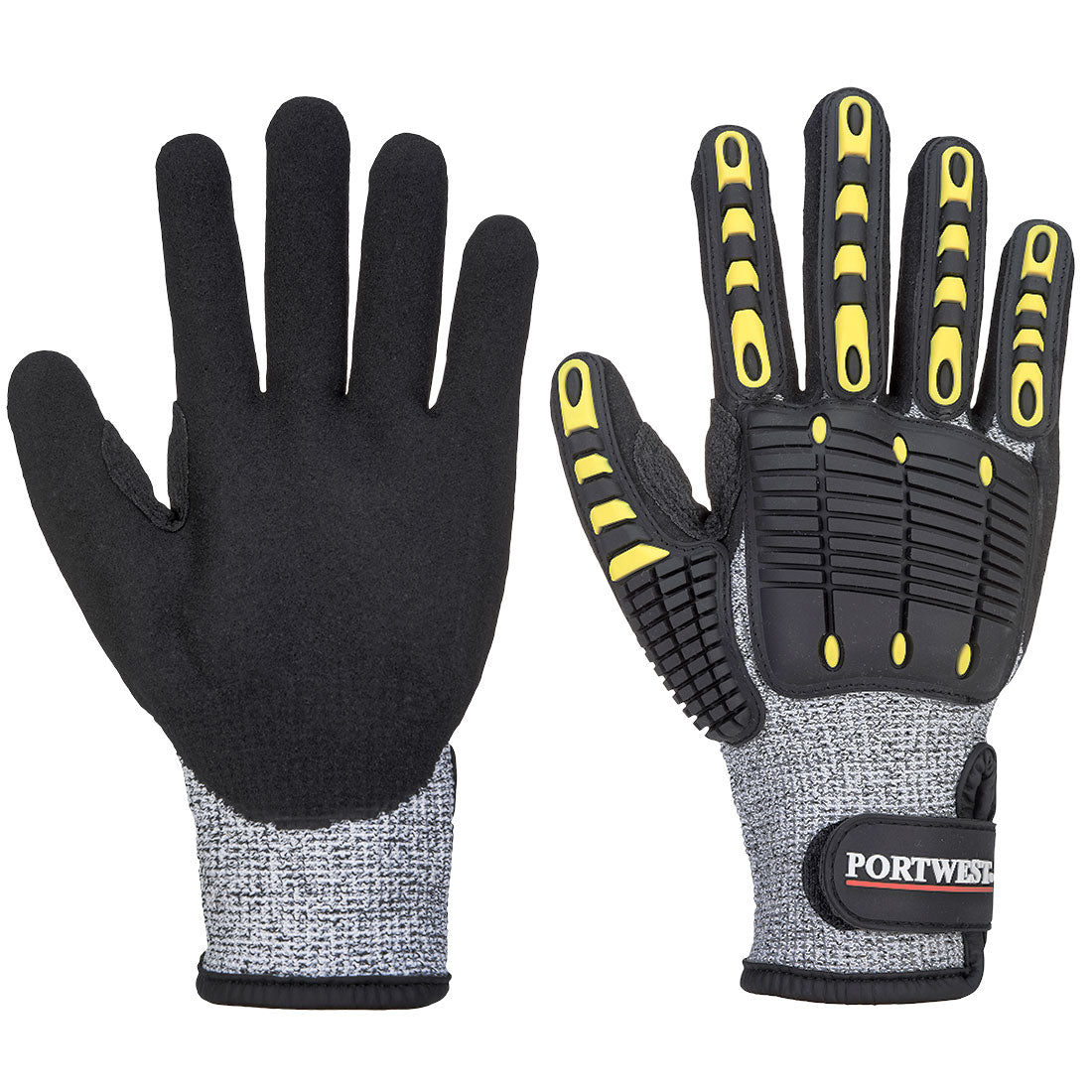 Anti Impact Cut Resistant Glove - Gray/Black